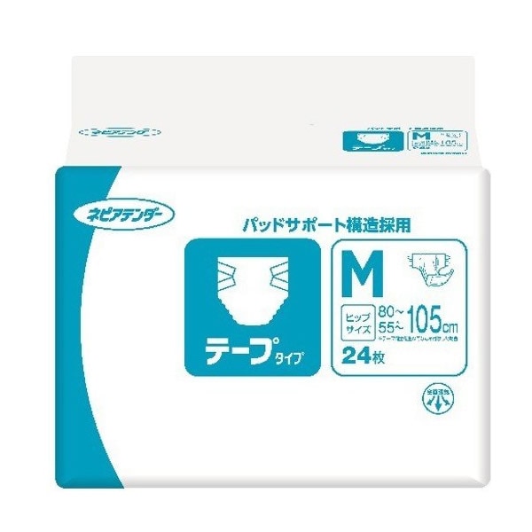 ▲【在庫限り】業務用　ネピアテンダー　テープタイプ　M24枚　3パックセット