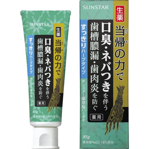 サンスター　薬用塩ハミガキ　すっきりハーブ　85G　歯磨き粉