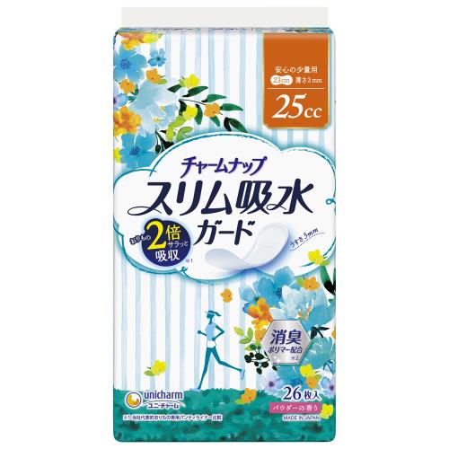 ユニ・チャーム　チャームナップ　スリム吸水ガード　安心の少量用　25CC　23CM　26枚　尿モレ吸水シート