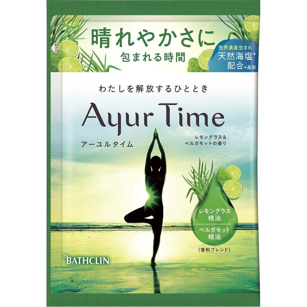 バスクリン アーユルタイム レモングラス ベルガモットの香り 40g 1回分 入浴剤 ウエルシアドットコム