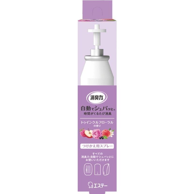 エステー　消臭力自動でシュパッと消臭プラグ　トゥインクルフローラルの香り　つけかえ　39ML　部屋用芳香・消臭剤