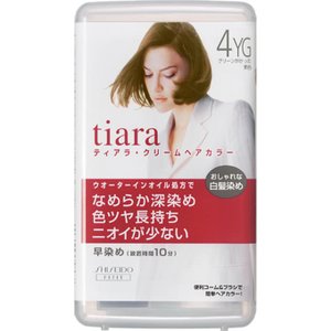 資生堂 ティアラ クリームヘアカラー 4YG グリーンがかった栗色 ※こちらの商品は海外発送できません