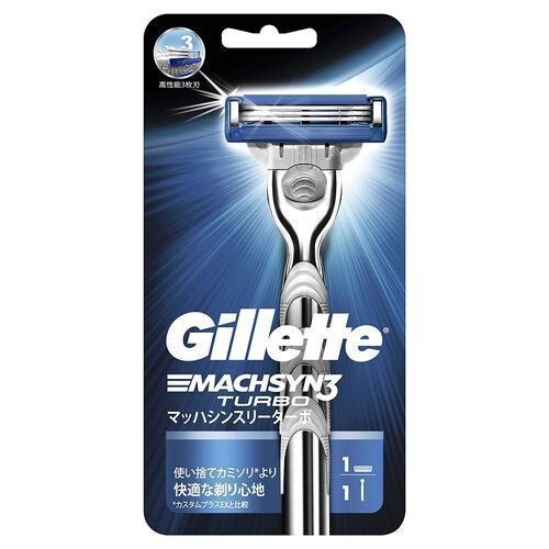 P&Gジャパン　ジレット　マッハシンスリーターボ　ホルダー　(替刃1コ付　本体に装着済み)　男性用カミソリ