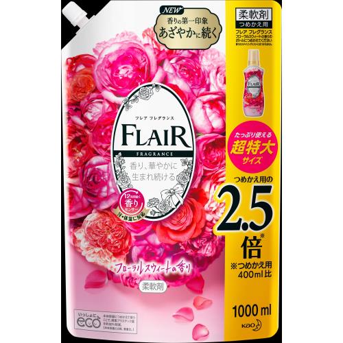 花王 フレアフレグランス フローラルスウィート 超特 蜒tイズ 1000ml 柔軟剤 ウエルシアドットコム
