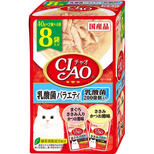いなば　チャオ(CIAO)パウチ　乳酸菌バラエティ　40G×2種×4袋【ボーナスTポイントとして80ポイント】