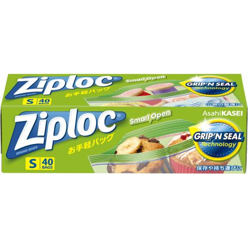 旭化成ホームプロダクツ　ジップロック　お手軽バッグS　40枚　食品保存バッグ
