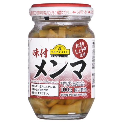 トップバリュ　ベストプライス　味付メンマ　100G×12個セット