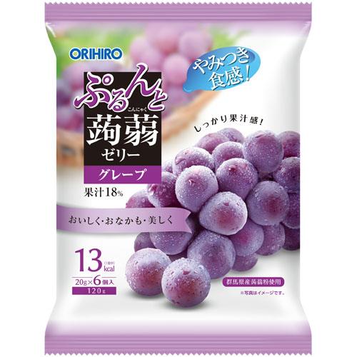 ぷるんと蒟蒻ゼリー新パウチ　グレープ　6個入