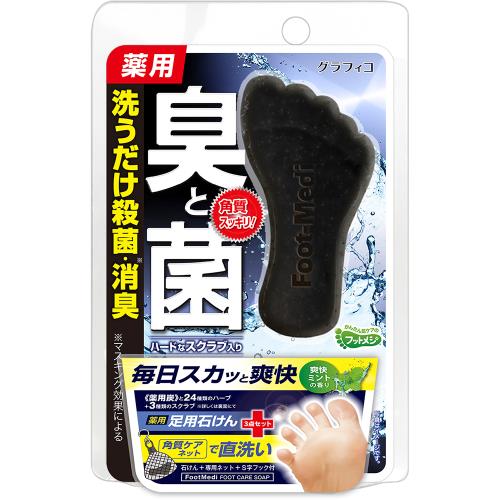 4個セット　グラフィコ　フットメジ　薬用フットソープ　爽快ミント　65G　フットケア用品