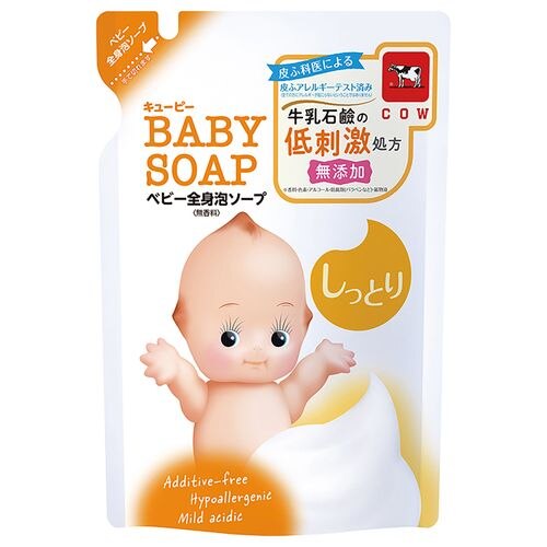 5個セット　牛乳石鹸　キューピー　しっとり全身ベビーソープ泡タイプ　詰替　350ML　ベビースキンケア
