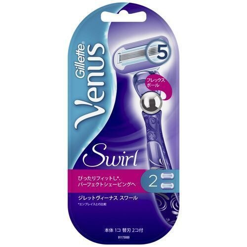 P G ジレット ヴィーナス スワール ホルダー 替刃2コ付 内1コは装着済み 女性用カミソリ ボーナスtポイント100ポイント ウエルシアドットコム