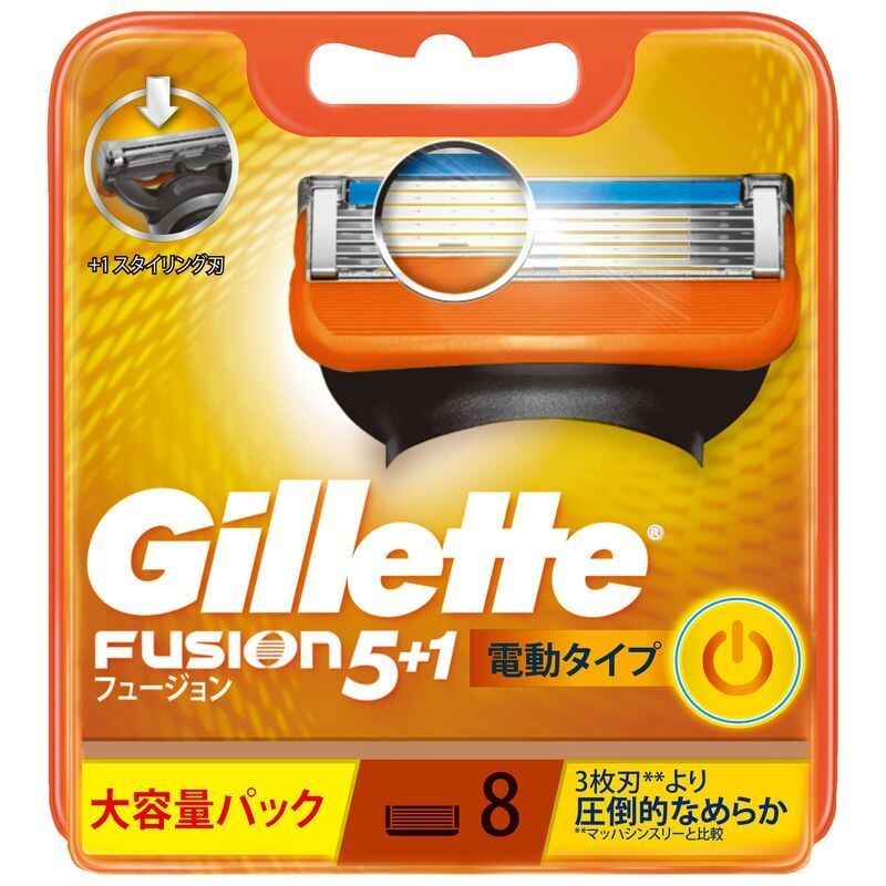 △【在庫限り】 PGジャパン ジレット フュージョン5+1 パワー 替刃 8個 男性用カミソリ | ウエルシアドットコム