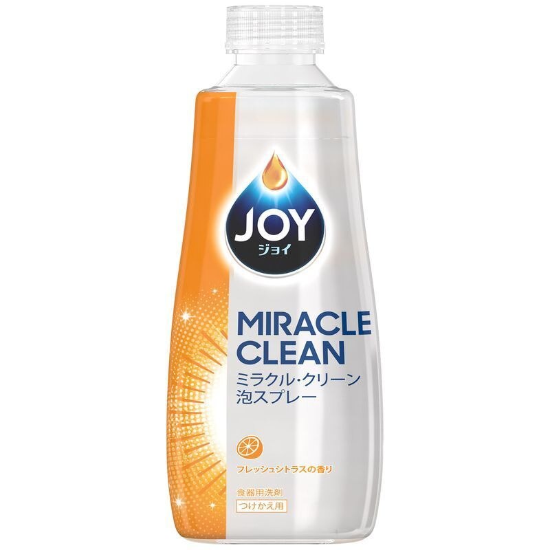 P&G　ジョイ　ミラクルクリーン　泡スプレー　フレッシュシトラスの香り　付け替え　300ML　食器用洗剤