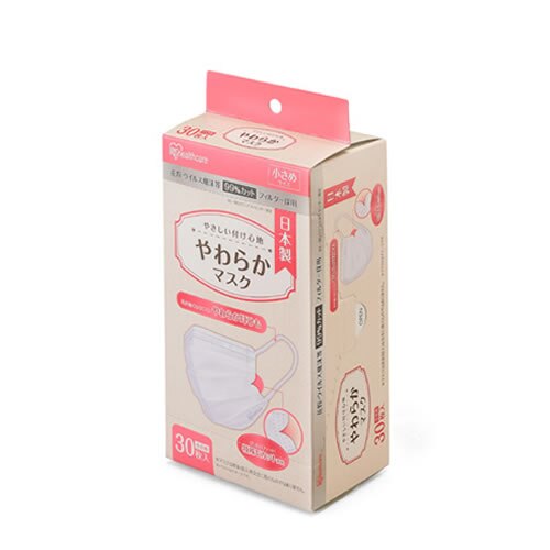 アイリスオーヤマ やわらかマスク 小さめサイズ 30枚入 3 ウエルシアドットコム