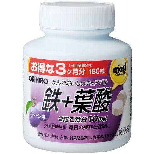 オリヒロ MOST チュアブルミネラル 鉄分 180粒