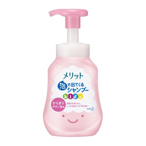 花王　メリット　泡で出てくるシャンプーキッズ　からまりやすい髪用　ポンプ　300ML