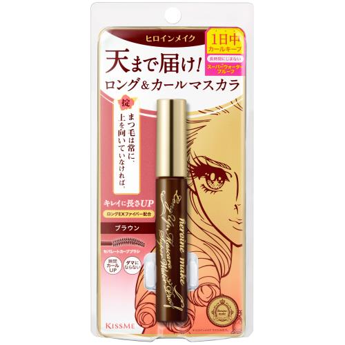 伊勢半　ヒロインメイク　マスカラ　スーパーウォータープルーフ　02　ロングアップ　ブラウン