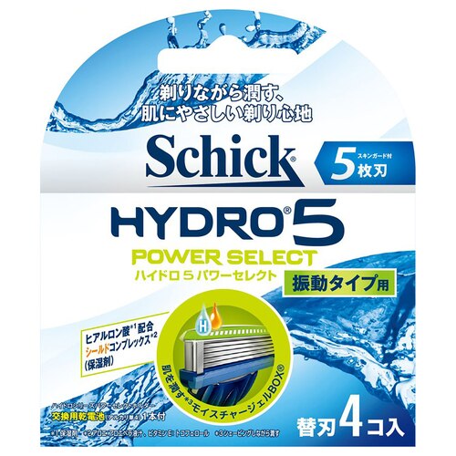 シック・ジャパン　ハイドロ5　パワーセレクト　替刃　4個　男性用カミソリ替刃