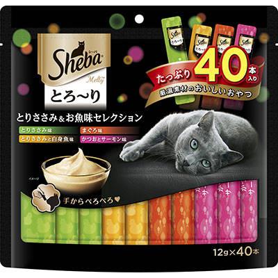 マースジャパン　シーバ　とろ〜り　メルティ　とりささみ&お魚味セレクション　(12G×40本入)　【7月2日までの期間特売】