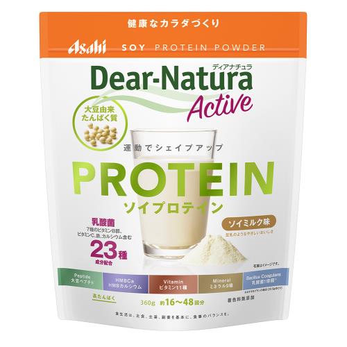 アサヒグループ食品　ディアナチュラアクティブ　ソイプロテイン　ソイミルク味　360G　　サプリメント