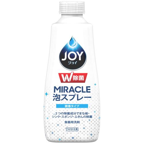P&G　ジョイ　W除菌　ミラクル泡スプレー　食器用洗剤　微香　つけかえ用　275ML　食器用洗剤
