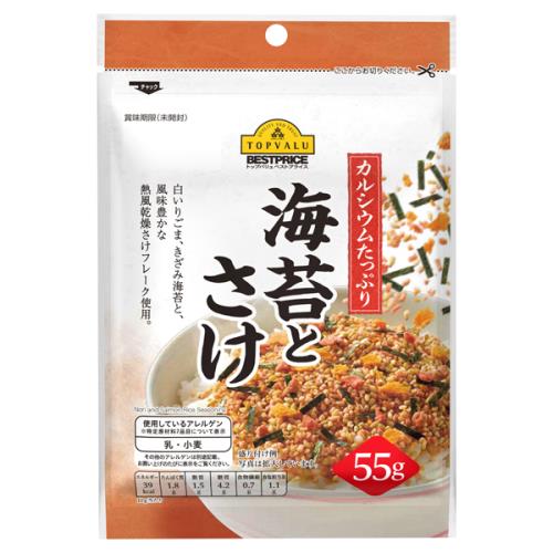 トップバリュベストプライス　海苔とさけ　ふりかけ　55G×10個セット