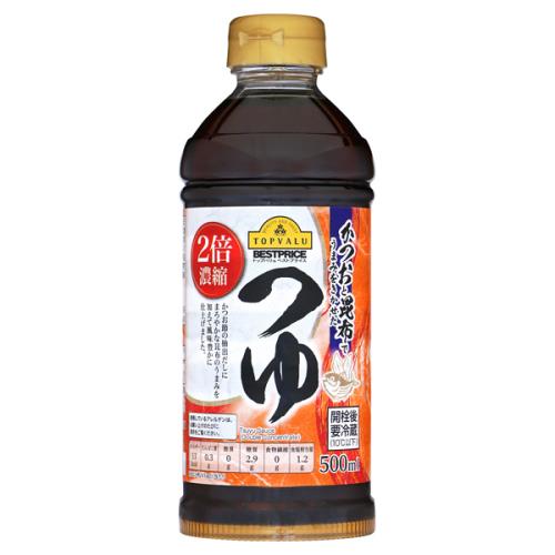 ▲▲トップバリュ　ベストプライス　うまみつゆ(東)2倍濃縮　500ML×12個セット