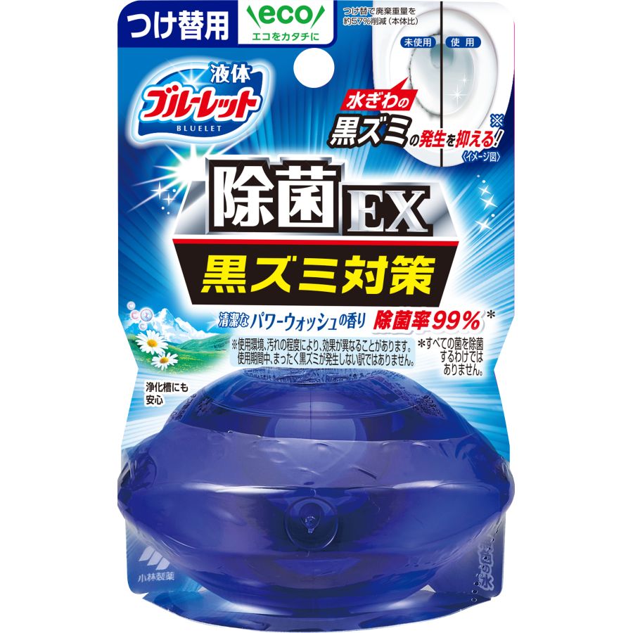 小林製薬　液体ブルーレット　おくだけ除菌EX　パワーウォッシュの香り　付け替え　70ML　オンタンク用トイレクリーナー