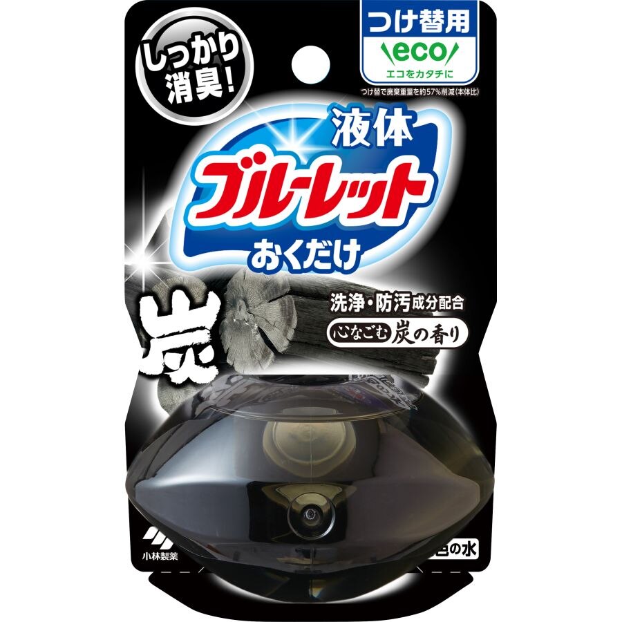小林製薬 液体ブルーレットおくだけ 心なごむ炭の香り 付け替え 70ml トイレ洗浄剤 ウエルシアドットコム