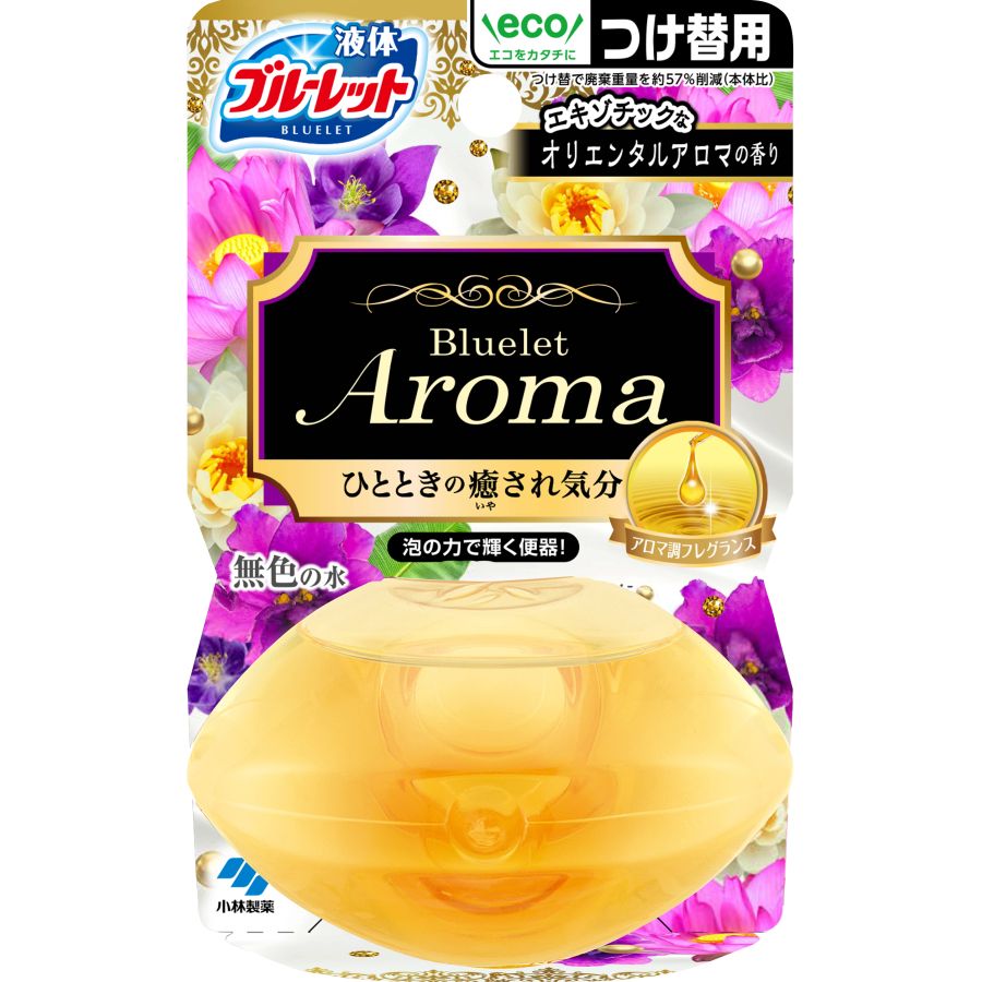小林製薬　液体ブルーレット　おくだけアロマ　エキゾチックなオリエンタルアロマの香り　付け替え　70ML　オンタンク用トイレクリーナー