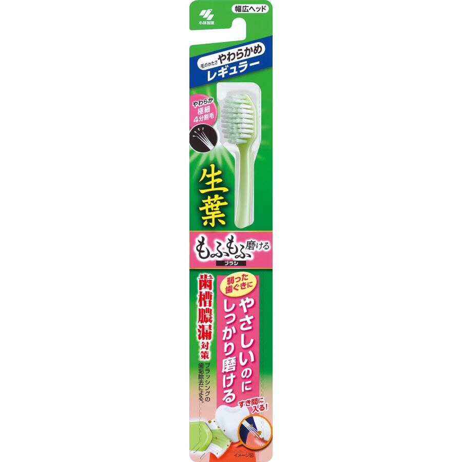 小林製薬　生葉　もふもふ磨けるブラシ　レギュラー　1本　歯ブラシ