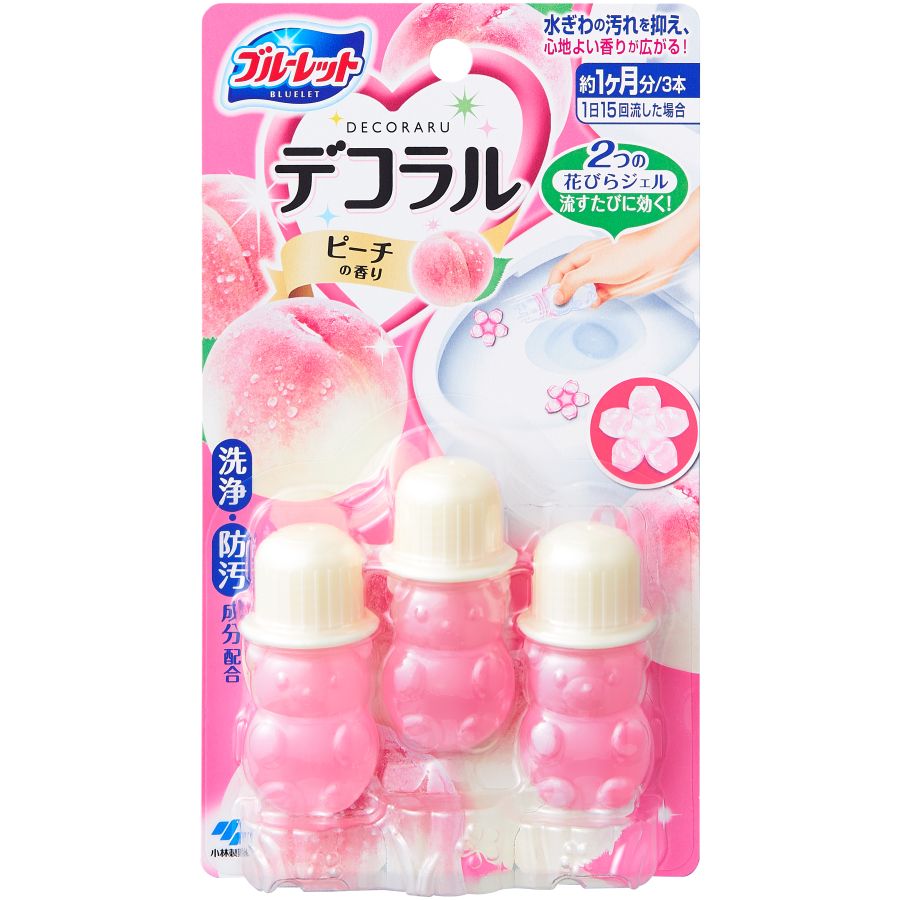 小林製薬　ブルーレット　デコラル　ピーチの香り　22.5G　トイレ洗浄