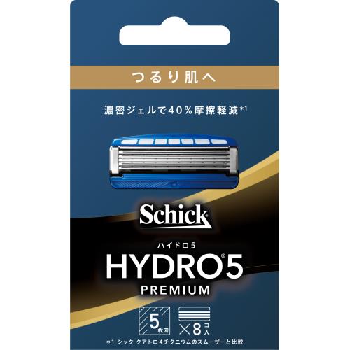 シック・ジャパン　ハイドロ5　プレミアムつるり肌へ替刃　8コ　8個　男性用カミソリ替刃【ボーナスTポイント500ポイント】