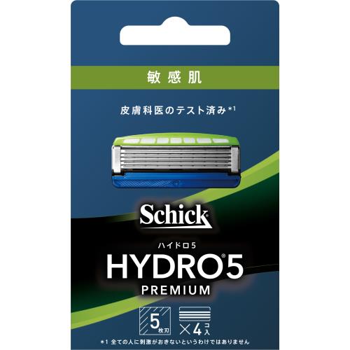 シック・ジャパン　ハイドロ5　プレミアム敏感肌替刃　4コ　4個　男性用カミソリ替刃