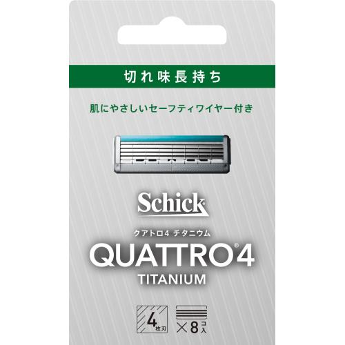 シック・ジャパン　クアトロ4　チタニウム替刃　8コ　8個　男性用カミソリ替刃
