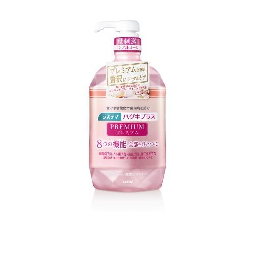 ライオン システマハグキプラスプレミアム デンタルリンス エレガントフルーティミント ノンアルコール 大容量 900ml マウスウォッシュ