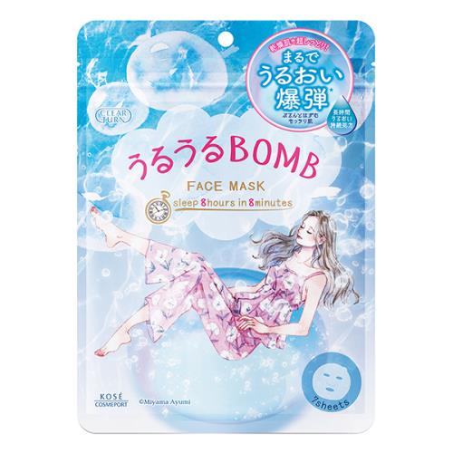 コーセーコスメポート　クリアターン　うるうるBOMBマスク　7枚入　シートマスク