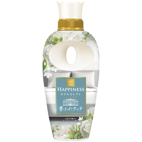 P&G　レノアハピネス　夢ふわタッチ　上品で心地よいホワイトティーの香り本体　480ML　柔軟剤【4月30日までの期間特売】 [P&Gまとめ買いCP]