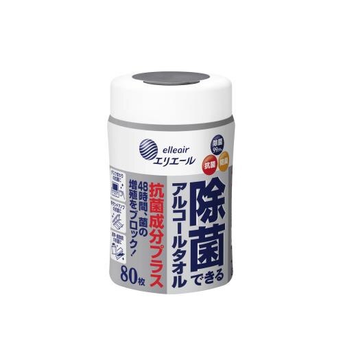 大王製紙　エリエール　除菌アルコールタオル抗菌成分本体　80枚【7月2日までの期間特売】