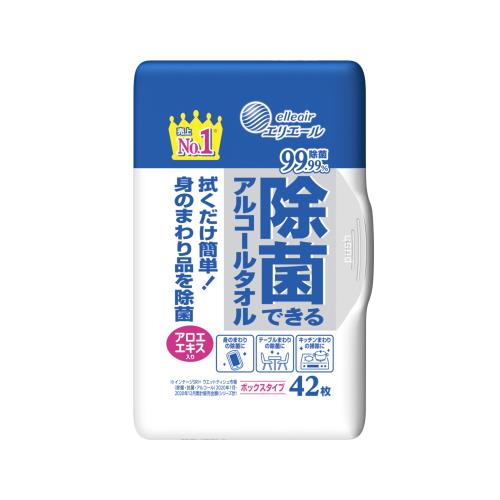 大王製紙　エリエール　除菌アルコールタオルBOX本体　42枚