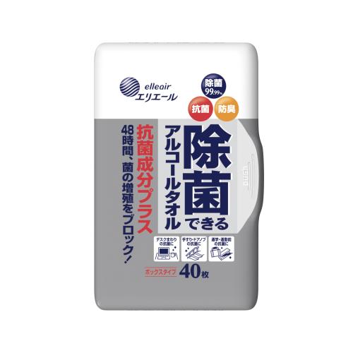 大王製紙　エリエール　除菌アルコールタオル抗菌成分BOX本体　40枚