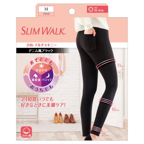 ピップ　スリムウォーク　24hマルチスキニーデニム風ブラックM