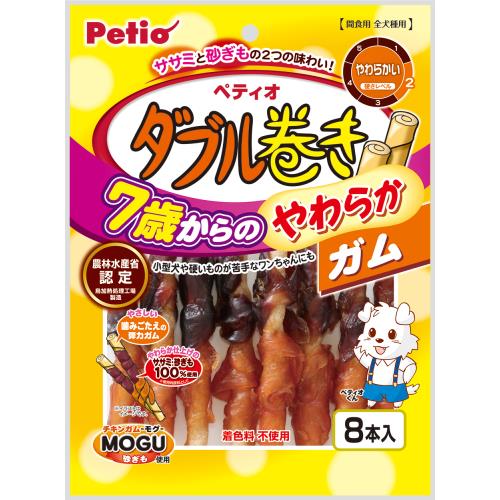 ペティオ　ダブル巻き　7歳からのやわらかガム　8本入