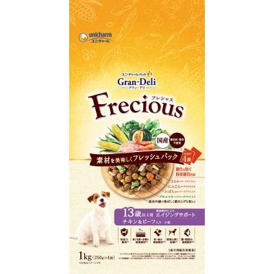 ユニ・チャーム　グランデリ　フレシャス　13歳以上用　チキン&ビーフ　1KG(250G×4袋入)【ボーナスTポイント70ポイント】