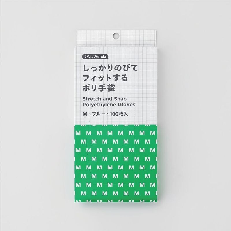 くらしWelcia しっかりのびてフィットするポリ手袋 M・100枚入