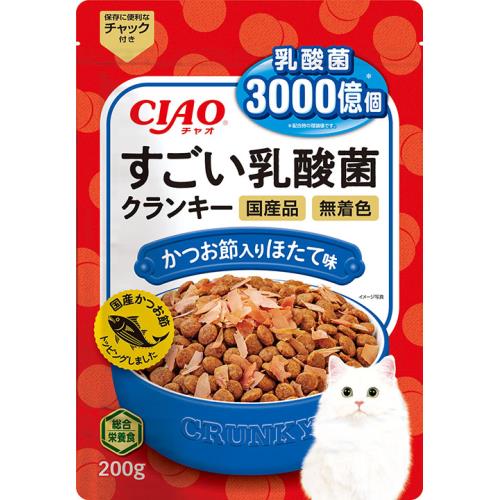 いなば　すごい乳酸菌　すごい乳酸菌クランキー　かつお節入り　ほたて味　200g