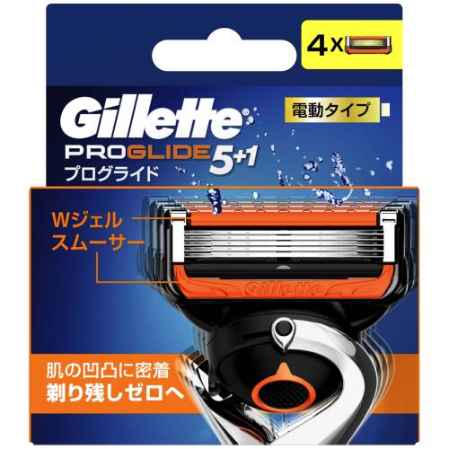 P&G　Gillette　プログライド　電動タイプ　替刃4コ入【ボーナスTポイント100ポイント】