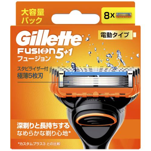P&G　Gillette　フュージョン　電動タイプ　替刃8コ入