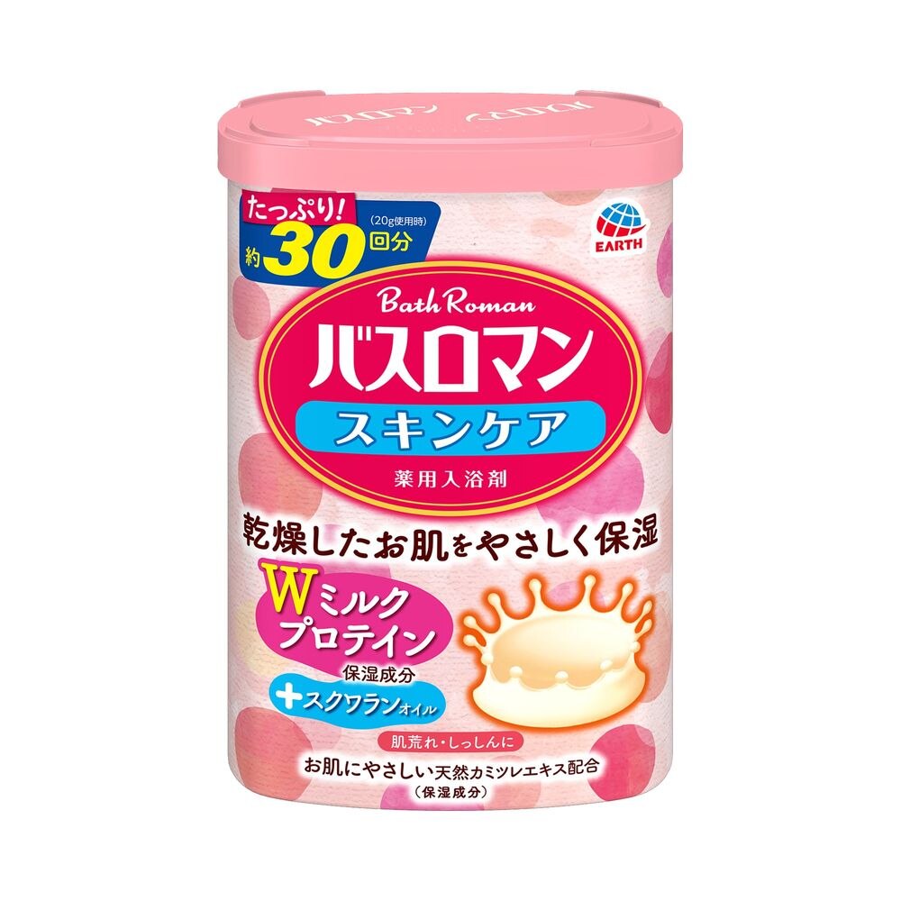 アース製薬 バスロマン スキンケア Wミルクプロテイン 入浴剤 疲労回復