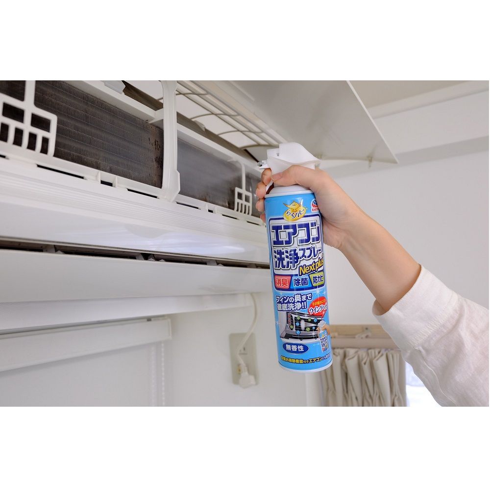 テレビで話題】 アース製薬 らくハピ エアコン 洗浄スプレー Nextplus 無香性 420ml qdtek.vn